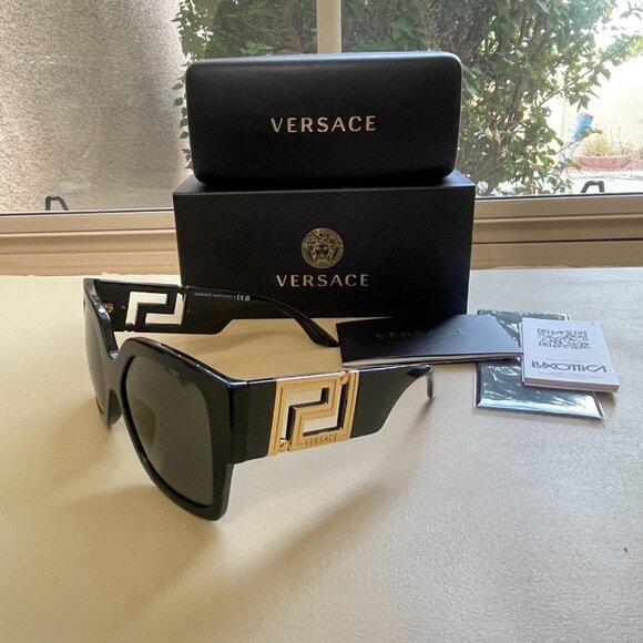 Versace Accessories - New Versace Sunglasses Black Gold Oversize Mod VE4402